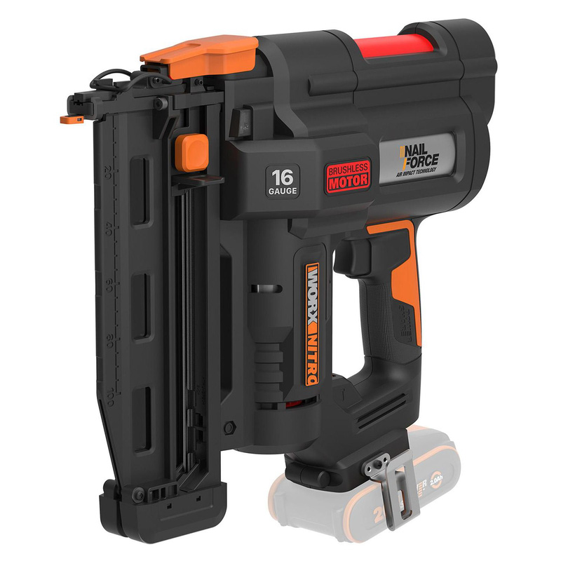 Worx Nitro 20V 16 Gauge Finish Nailer Body Only In Black