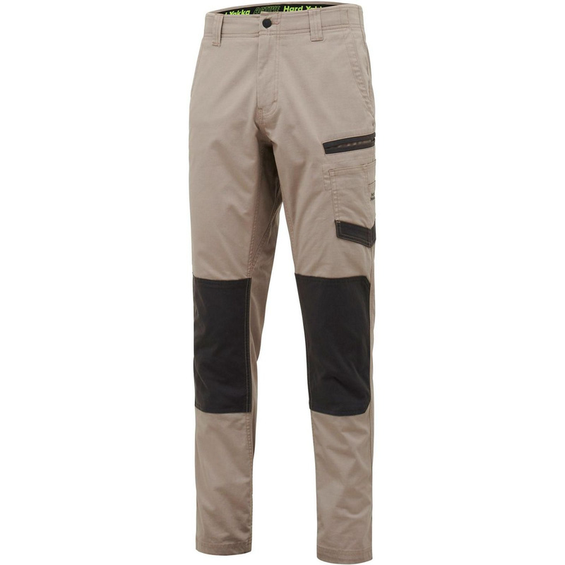 Hard Yakka Raptor Active Work Trousers In Desert, Size 32" R