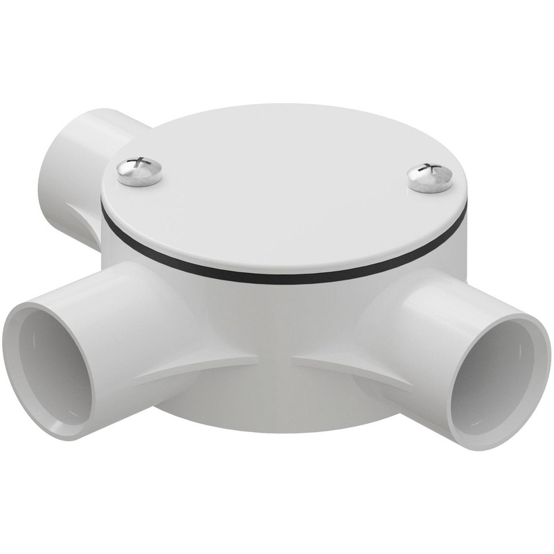 D-Line Speedway Pvc Conduit Tee Box 20Mm In White