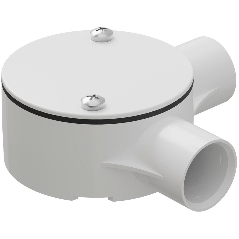 D-Line Speedway Pvc Conduit Angle Box 20Mm In White