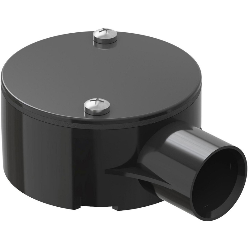 D-Line Speedway Pvc Conduit 1-Way Terminal Box 20Mm In Black