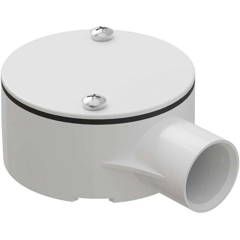 D-Line Speedway Pvc Conduit Terminal Box 20Mm 1 Way In White