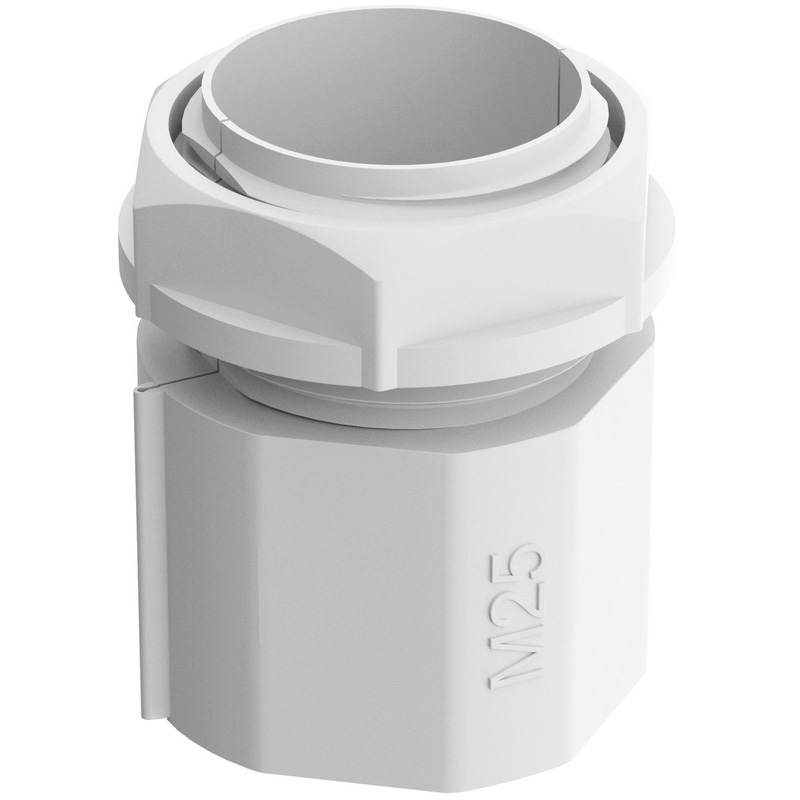 D-Line Flexible Conduit Adaptor 25Mm (2 Pack) In White