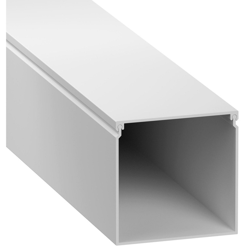 D-Line Mini Trunking 2M 50Mm X 50Mm Plain In White