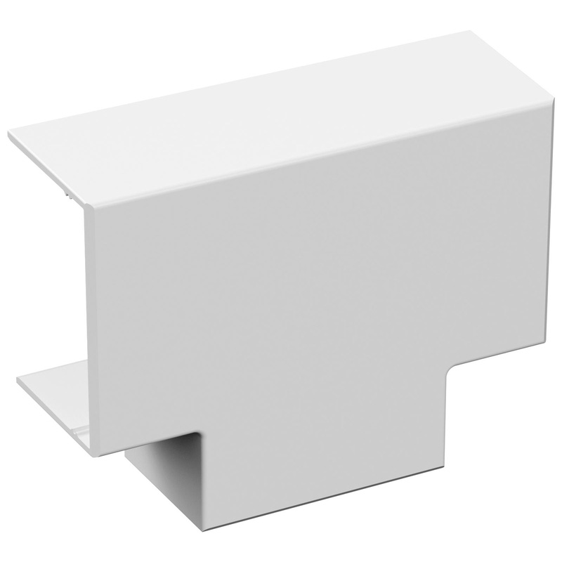D-Line Speedway Mini Trunking Flat Tee 38X25mm In White