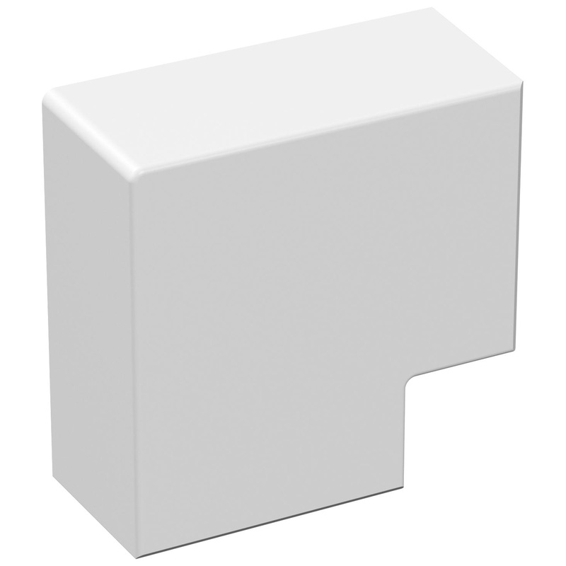 D-Line Speedway Mini Trunking Flat Bend 38X25mm In White