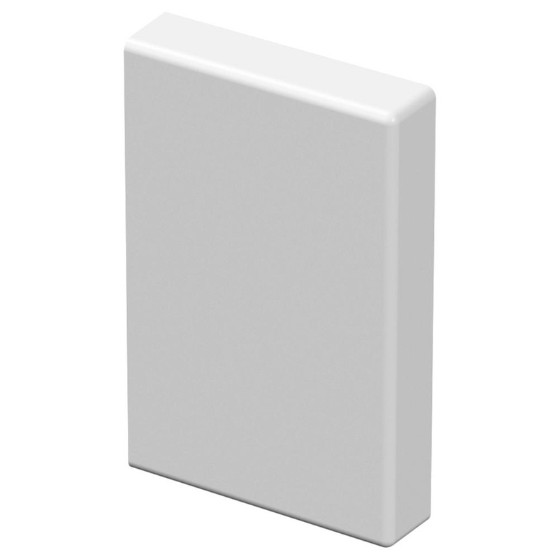 D-Line Speedway Mini Trunking End Cap 38X25mm (2 Pack) In White