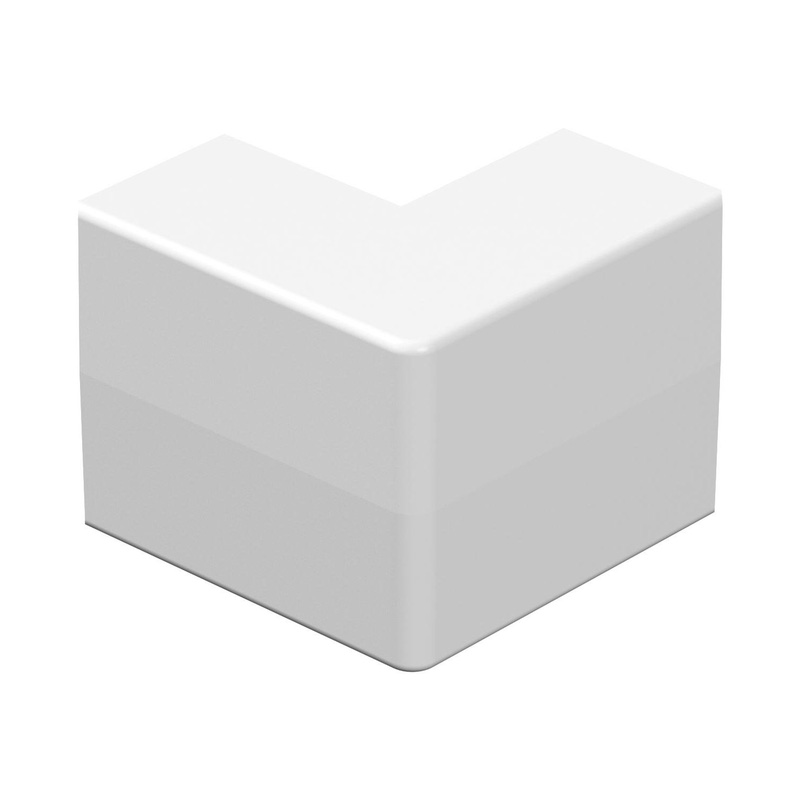 D-Line Speedway Mini Trunking 25Mm X 16Mm External Bend (2 Pack) In White