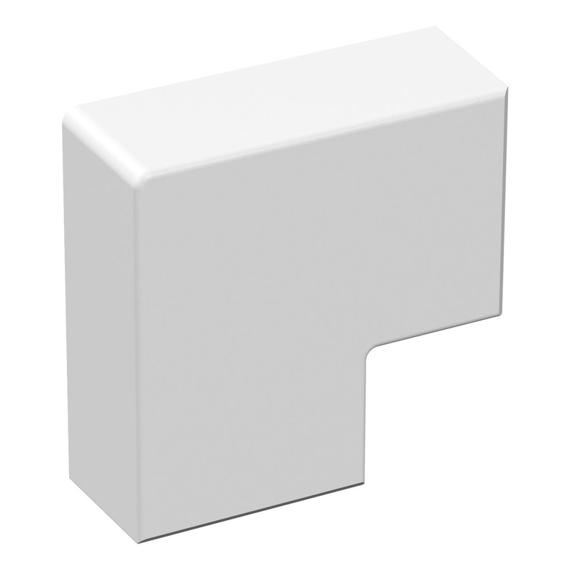 D-Line Speedway Mini Trunking 25Mm X 16Mm Flat Bend (2 Pack) In White
