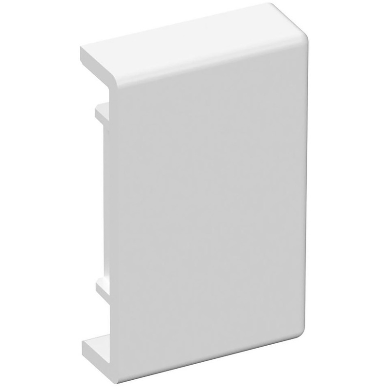 D-Line Speedway Mini Trunking End Cap 25X16mm (2 Pack) In White