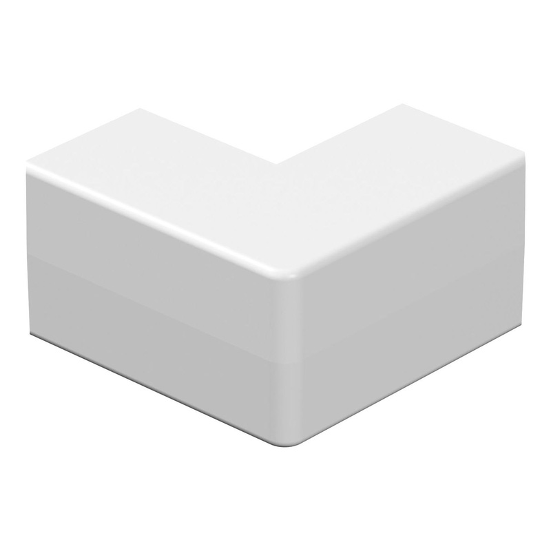 D-Line Speedway Mini Trunking 16Mm X 16Mm External Bend (2 Pack) In White