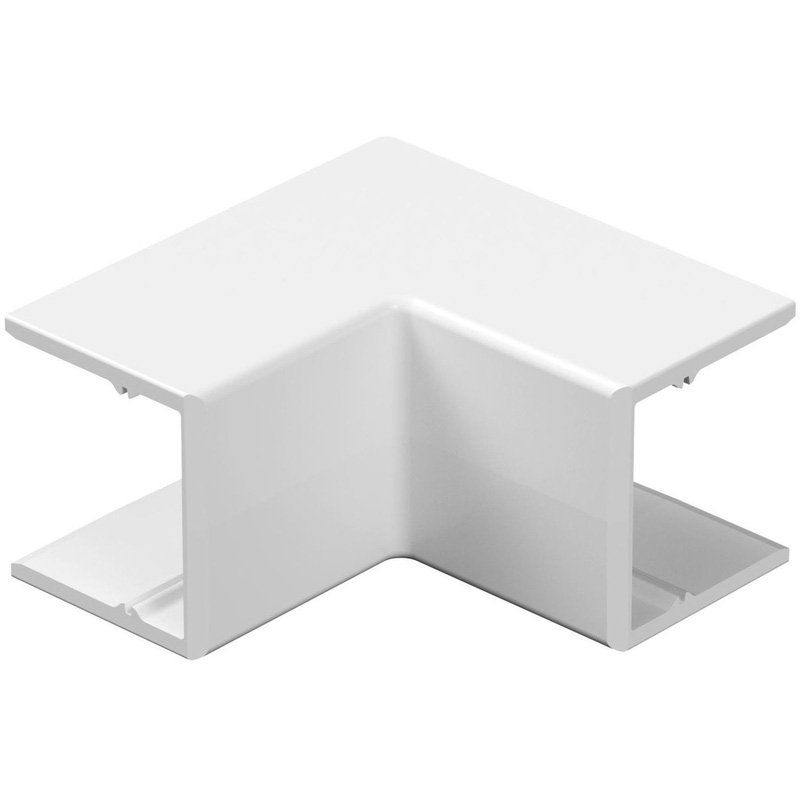 D-Line Speedway Mini Trunking 16Mm X 16Mm Internal Bend (2 Pack) In White