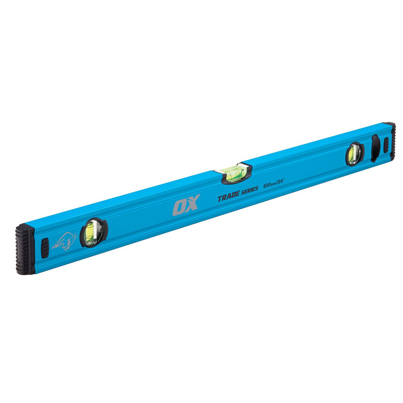 Ox Trade Spirit Level 600Mm In Rubber Cyan