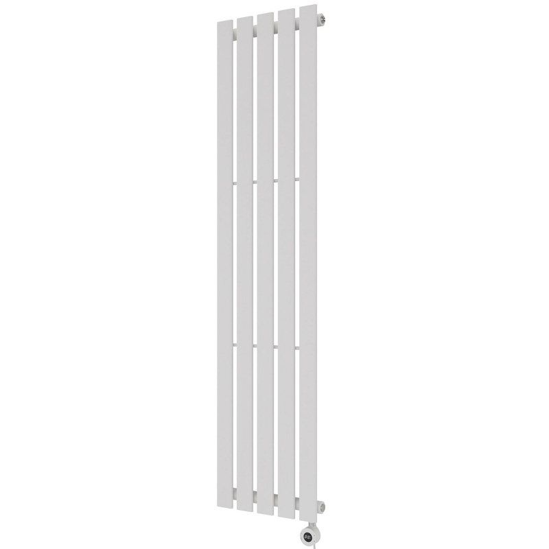 Azur Emilia Electric Designer Radiator 1600 X 372Mm In White Aluminium