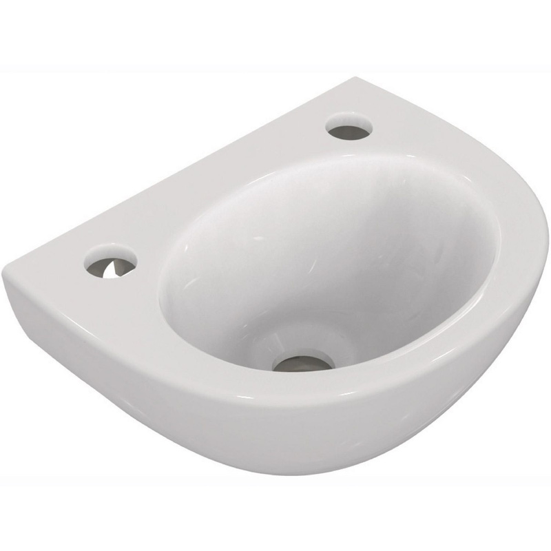 Armitage Shanks Sandringham 21 Handrinse Basin 35Cm 2 Tap Hole No Overflow In White