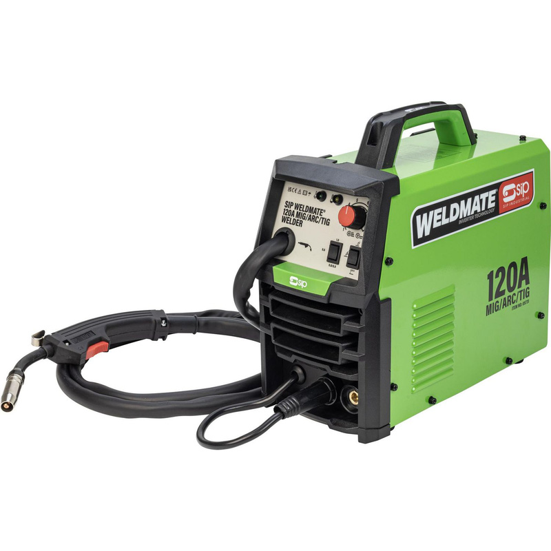 Sip Weldmate Mig/Arc/Tig Welder 120A In Steel Green