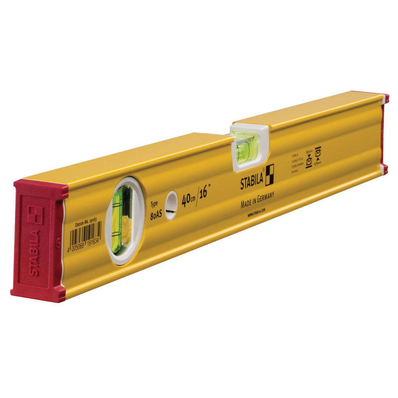 Stabila 80As Spirit Level 400Mm In Yellow Aluminium
