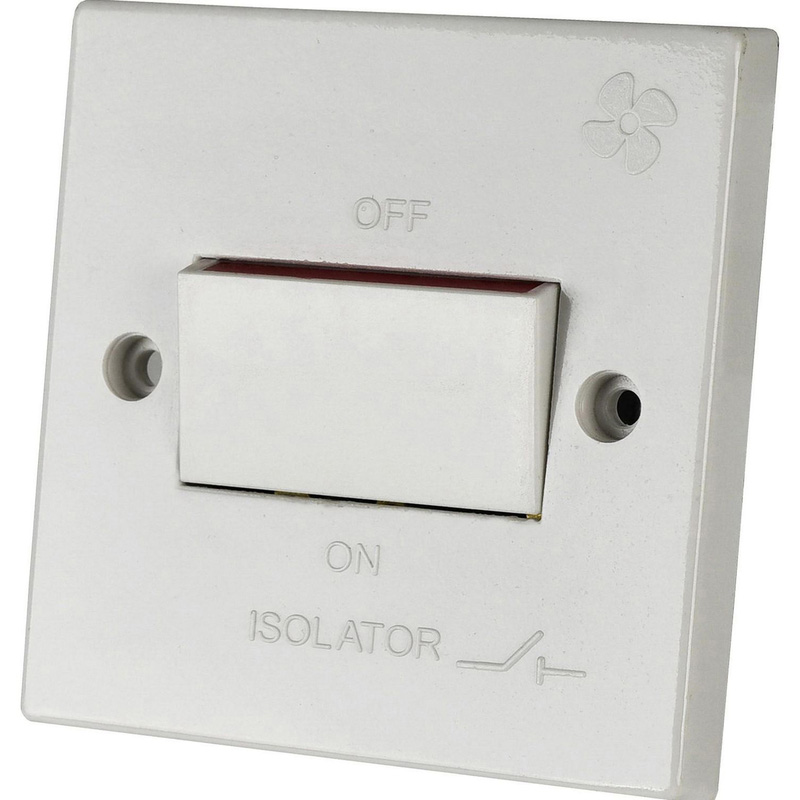 Made4trade Fan Isolator 10A 3 Pole In White