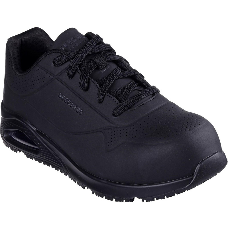 Skechers Uno Sr - Doltin Safety Trainers In Black, Size 11