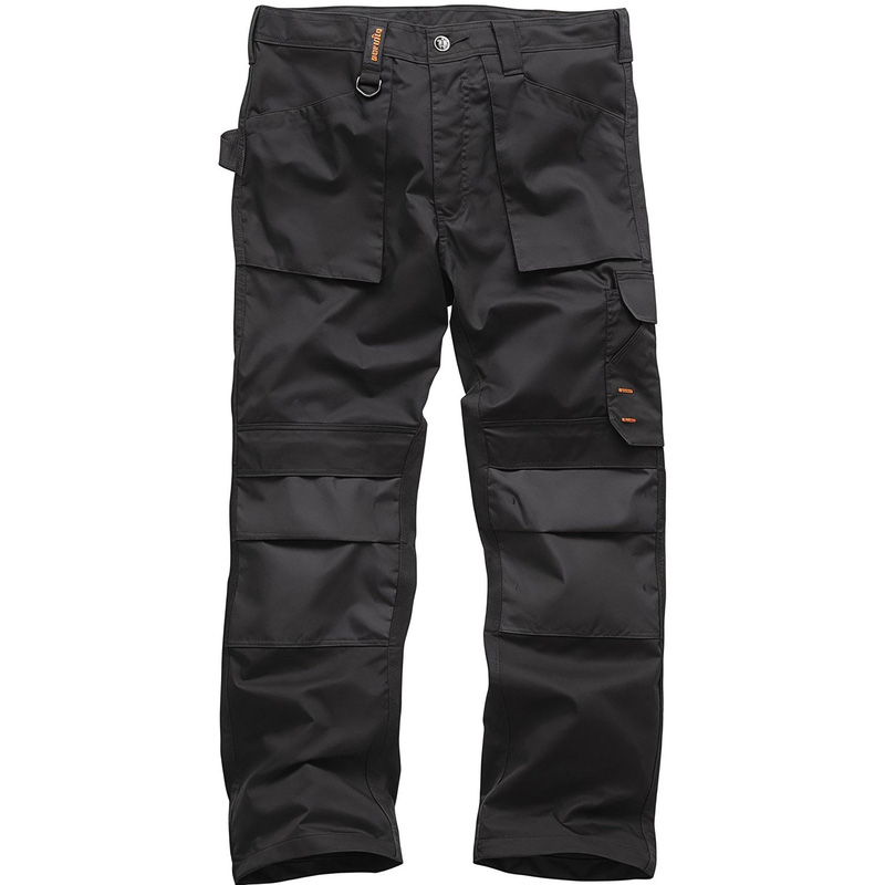 Scruffs Worker Trousers In Black Size 40" R