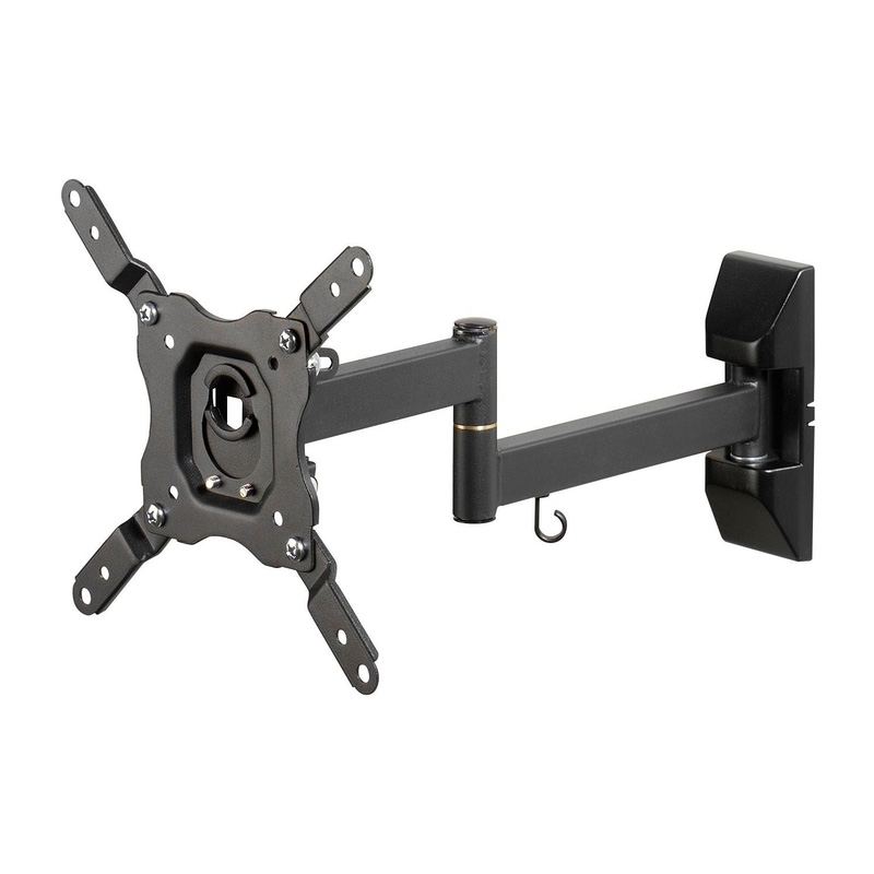 Vivanco Full Motion Tv Wall Mount Bracket Up To 43" In Black