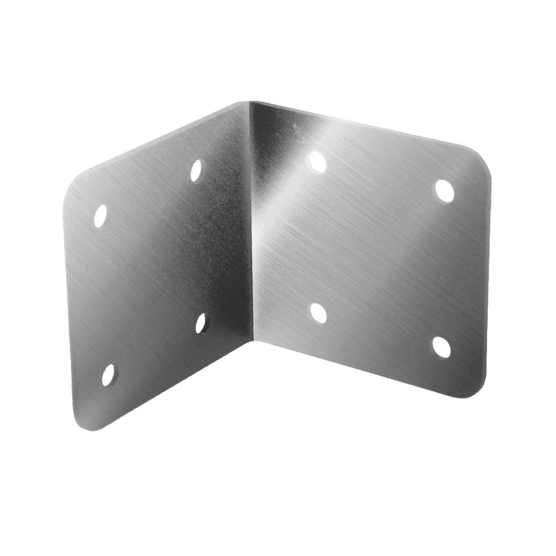 A Perry Sleepersecure No.4717/S Internal Sleeper Support Bracket Corner Stainless Steel In Silver