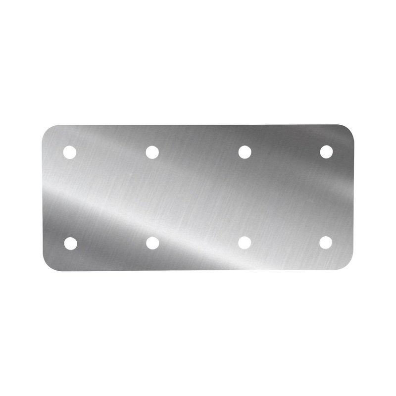 A Perry Sleepersecure No.4718/S Internal Sleeper Support Plate Short Straight Flat Stainless Steel In Silver