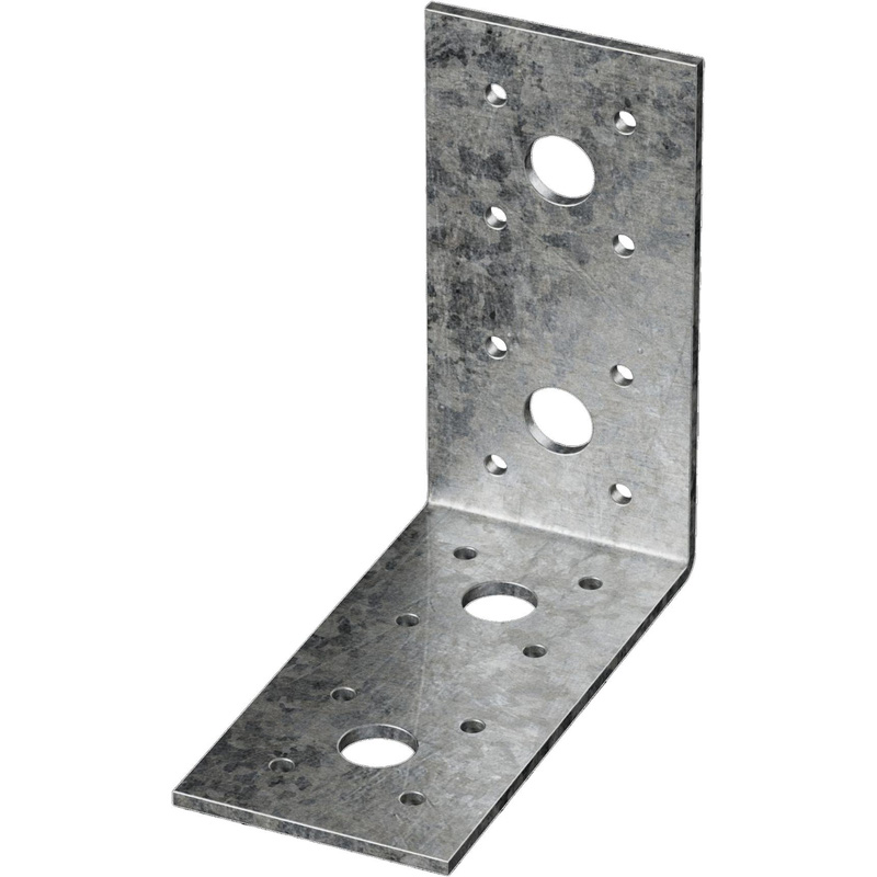 Bpc Fixings Heavy Duty Angle Bracket 100 X 100 X 50Mm In Steel Silver