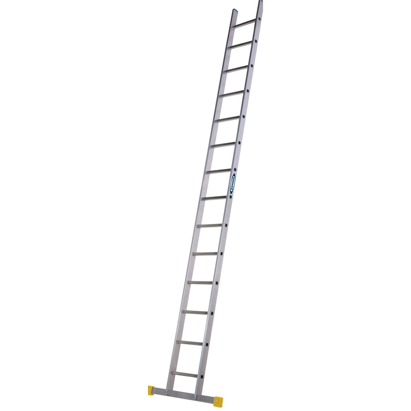 Werner Tradepro Square-Rung Leaning Ladder 4.17M In Aluminium Silver