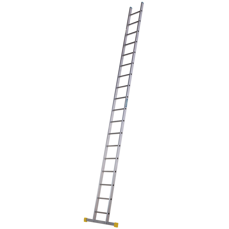 Werner Tradepro Square-Rung Leaning Ladder 5.29M In Aluminium Silver