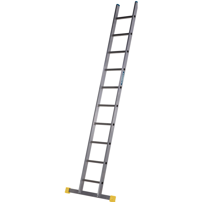 Werner Tradepro Square-Rung Leaning Ladder 3.05M In Aluminium Silver