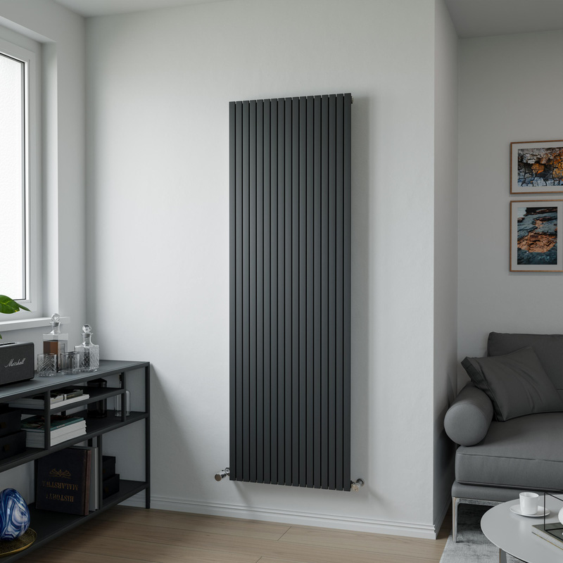 Ximax Blackburn Designer Radiator 1800X590mm 4533Btu In Anthracite Steel