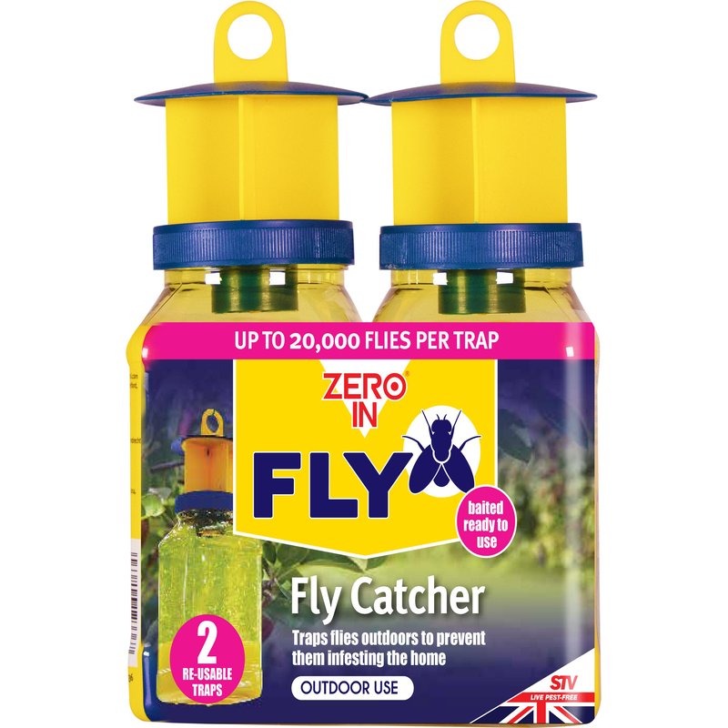 Zero In Reusable Fly Catcher Twinpack (2 Pack) In Yellow