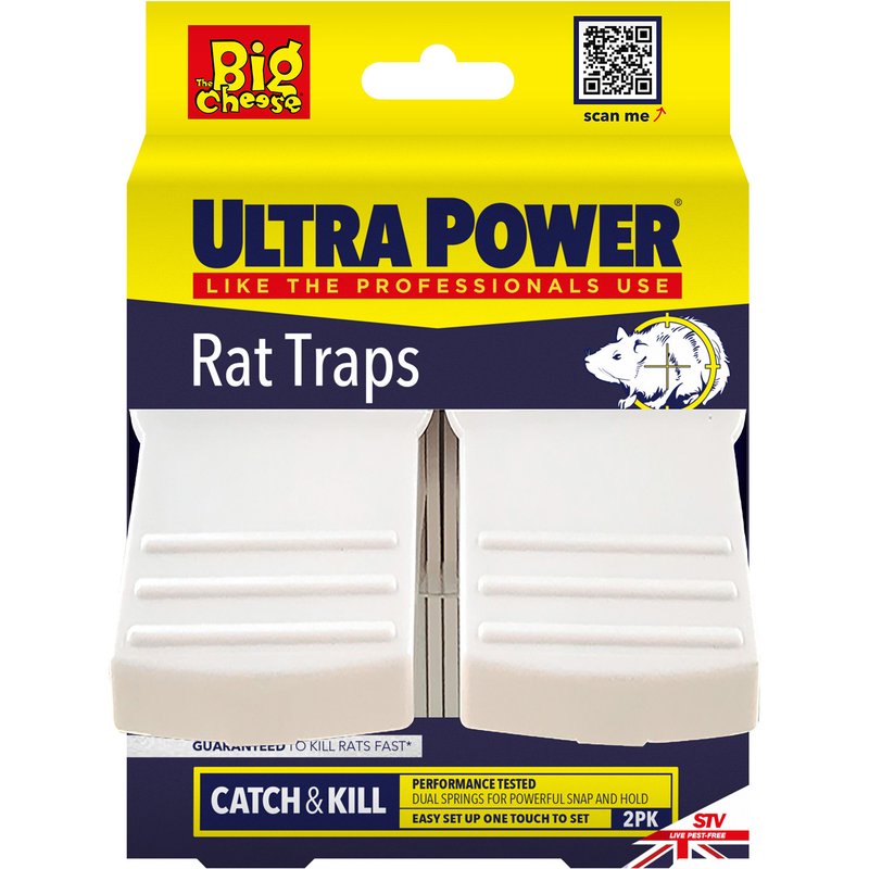 Big Cheese Ready Baited Rat Trap Twinpack (2 Pack) In White