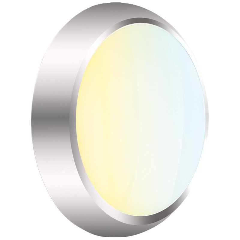 Aurora Mestor Cws Led Bulkhead Ip65 Bezel Polished Chrome In Polycarbonate Silver