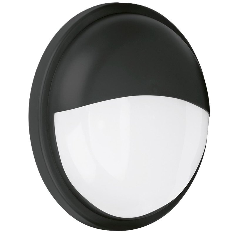 Aurora Utilite Cs Round Led Bulkhead Ip65 Bezel 300Mm Eyelid In Black