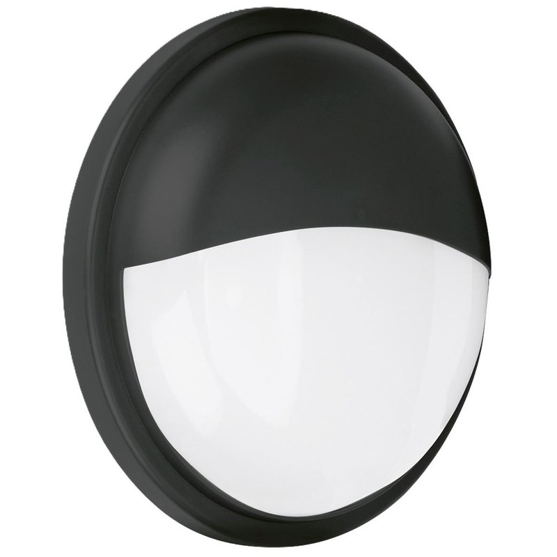 Aurora Utilite Cs Round Led Bulkhead Ip65 Bezel 221Mm Eyelid In Black