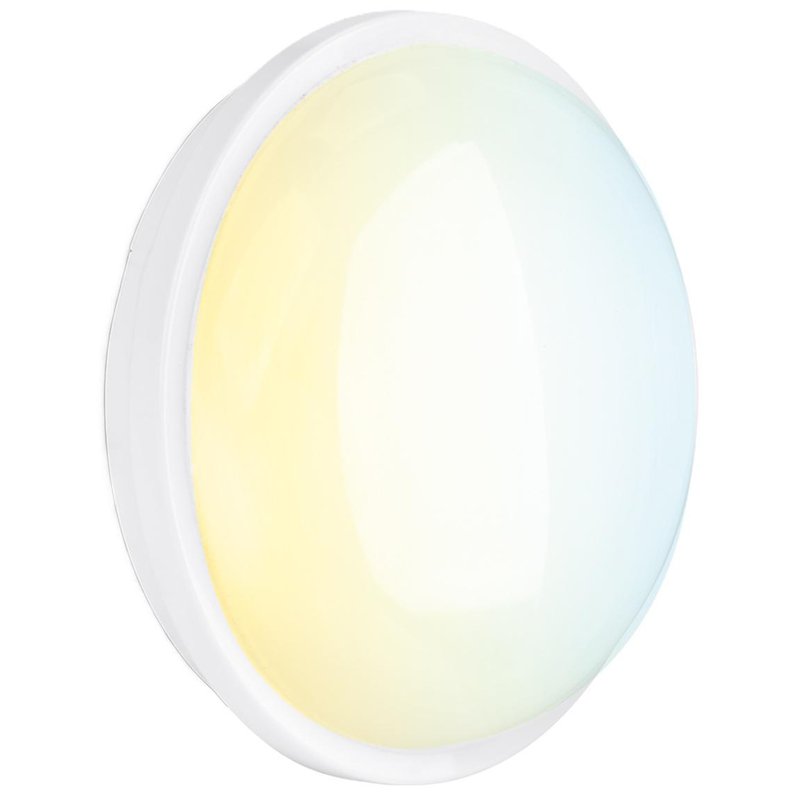 Aurora Utilite Cs Round Led Bulkhead Ip65 15W In Polycarbonate White