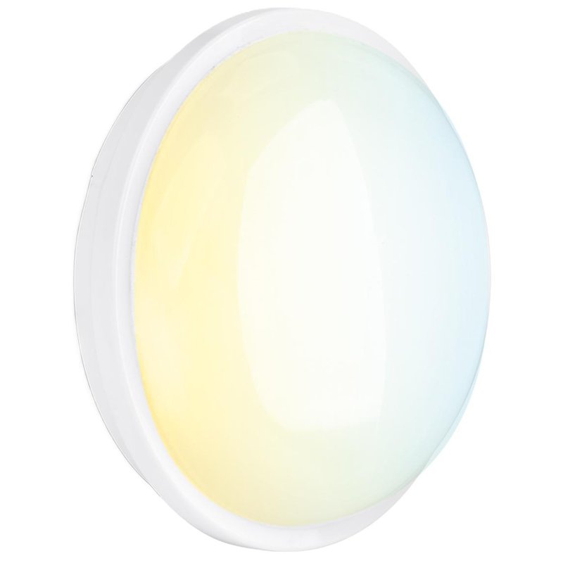 Aurora Utilite Cs Round Led Bulkhead Ip65 8W In Polycarbonate White