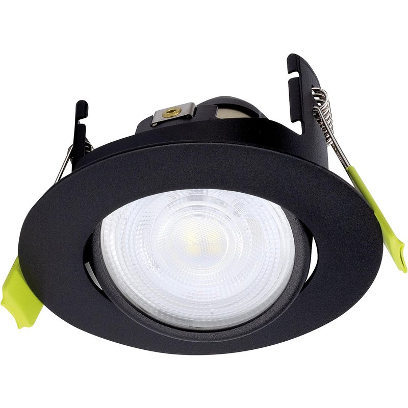 Integral Led Evofire 85 Tiltable Fire Rated Downlight In Steel Black