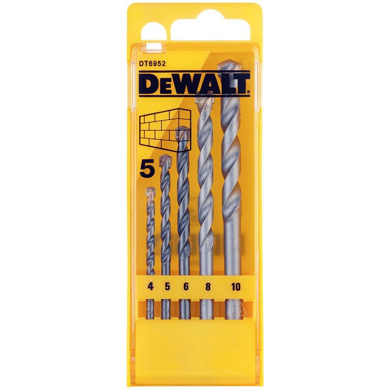Dewalt Masonry Drill Bit Set (5 Piece) In Grey