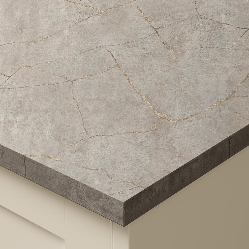 Wilsonart Omega Sleek Minos Stone Square Edge Worktop Edging 3050 X 0.6Mm X 38Mm (1) In Grey
