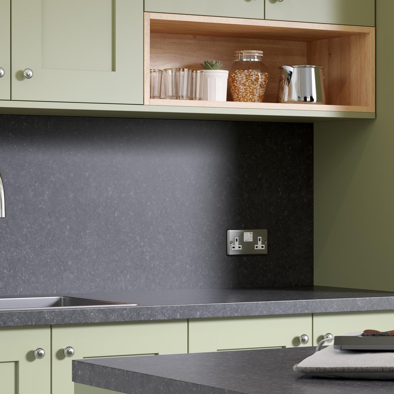 Wilsonart Options Plus Lima Postformed Worktop 4100Mm X 600Mm X 38Mm (1) In Black