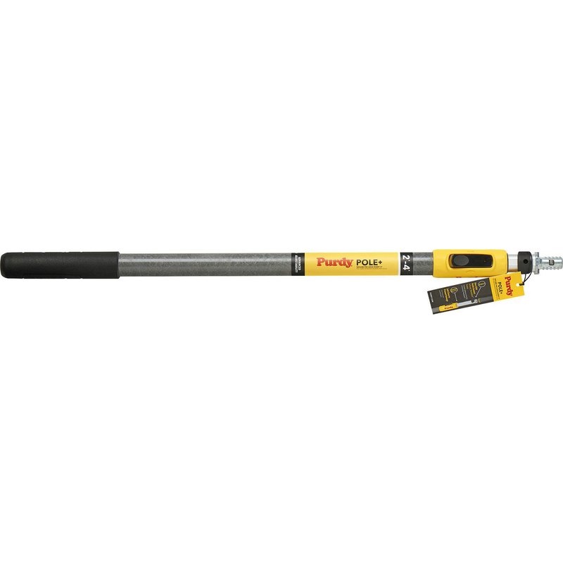Purdy Pole+ Roller Extension Pole 0.6M - 1.2M In Black/Grey/Yellow
