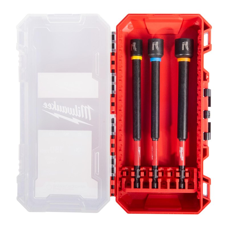 Milwaukee Shockwave Impact Magnetic Long Nut Driver Set (3 Piece) Steel