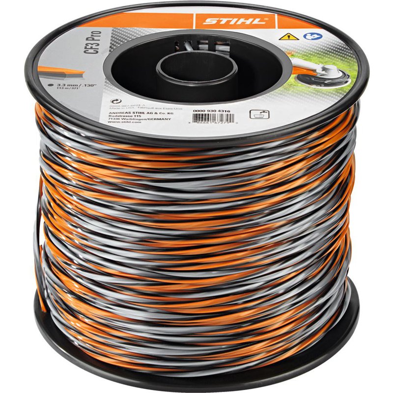 Stihl Cf3 Pro High-Tech Cruciform Mowing Line 2.4Mm 70M In Orange/Silver Plastic