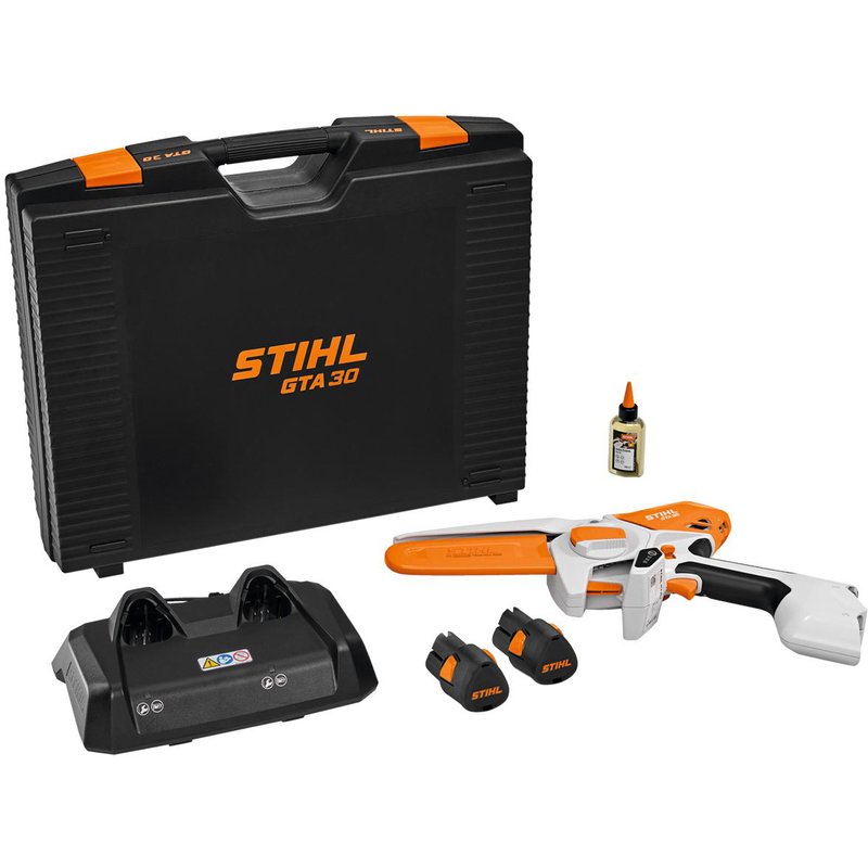 Stihl Gta 30 Cordless Pruner Kit (As System) As2 Battery & Al5-2 Charger In Black/Orange/Grey
