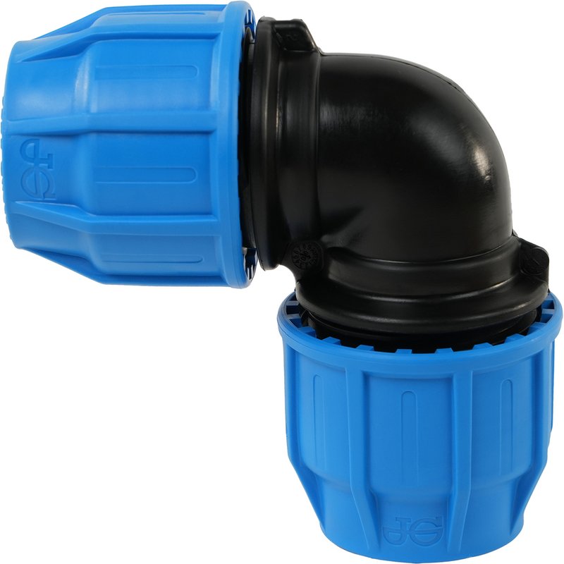 Jg Speedfit John Guest Mdpe Compression Elbow 90Deg 20Mm In Black/Blue