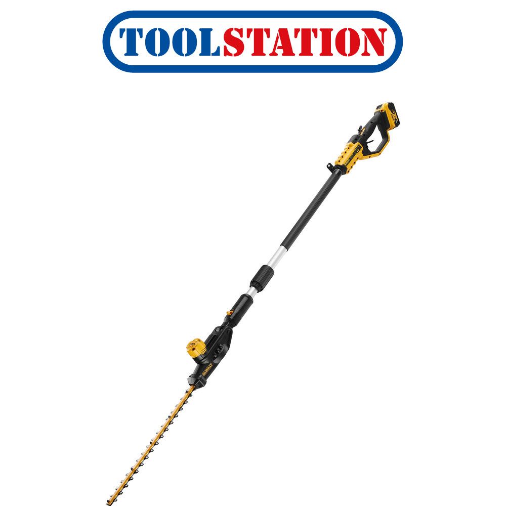 DeWalt DCMPH566 18V XR 55cm Cordless Long Reach Hedge Trimmer 1 x 5.0Ah