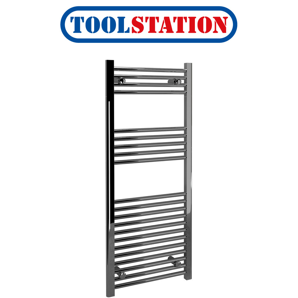 Kudox Chrome Flat Ladder Towel Radiator 1200 x 500mm 1160Btu eBay